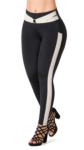 Legging Control Abdomen Con Cinturón 5L935BPCP-N - Negro