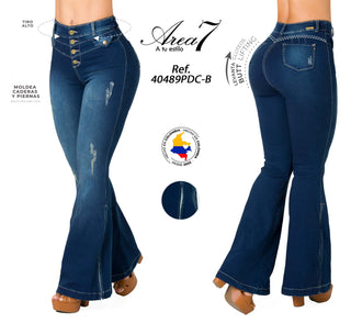 Harmony Jeans Levantacola Bota Campana 40489PDC-B - Azul Oscuro