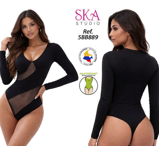 Body Manga Larga 5BB889 - Negro