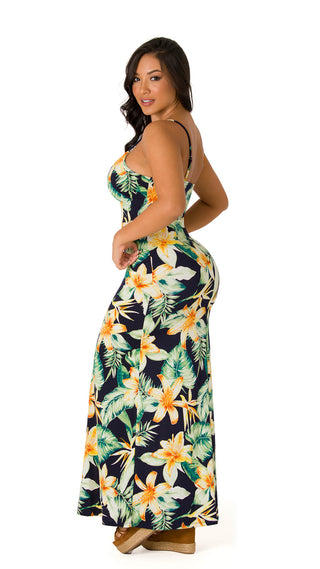 Vestido Maxi Con Estampado De Flores 7V4720MX - Estampado