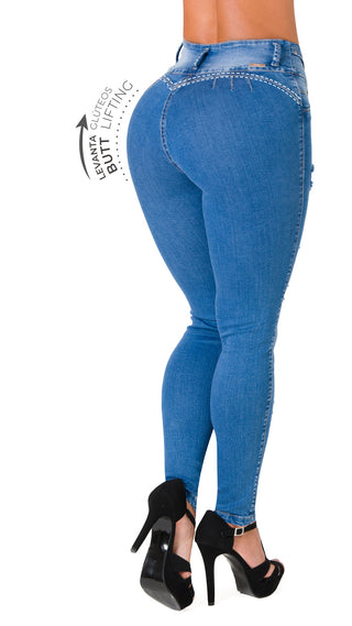 Jean Push Up Destroyed 21470DPNP-N Secret Love - Azul Medio
