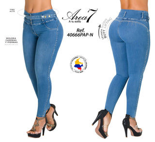 Jeans Levantacola 40666PAP-N	 - Azul Medio