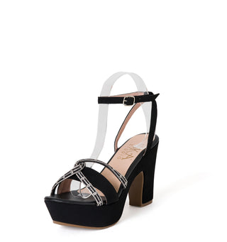 Sandalias de Tacon Medio Casual 5C1945STM - Negro