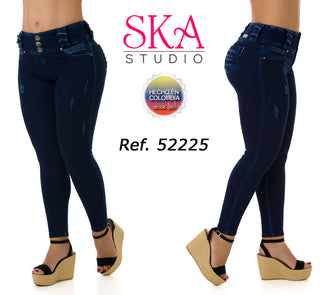 Gabriella Jeans Levantacola Bota Skinny 52225PAP-B - Petroleo