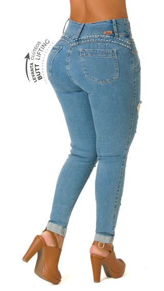 Ho Jeans Levantacola Bota Tobillero 71182DPNT-B - Azul Claro