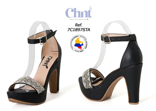 Sandalia Brillantes 7C1897STA - Negro