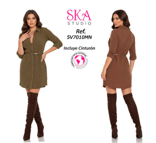 Vestido Mini 5V7010MN - Cafe