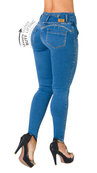 Jeans Levantacola 52733PAP-B - Azul Medio