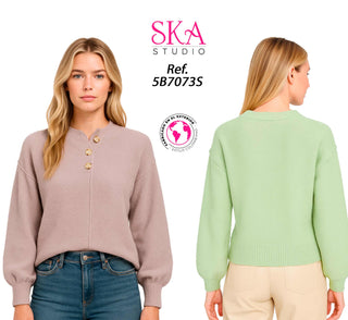 Sueter Manga Larga 5B7073S - Verde
