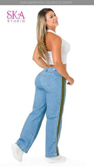 Jeans Rigido 52699PDR-B - Azul Medio