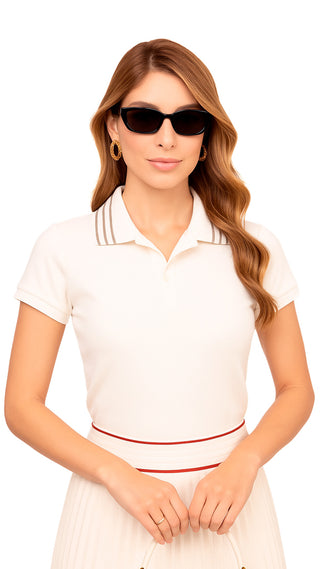 Blusa Cuello Camisero 5B6948B - Beige