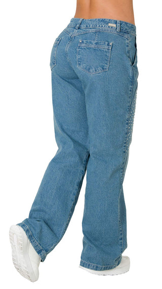 Jeans Bota Recta 52725PDR-B - Azul Medio