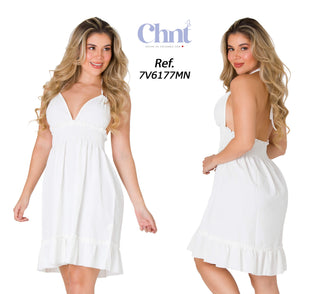Vestido Mini Playero 7V6177MN - Blanco