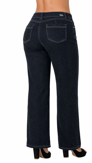 Jeans Rigido Bota Recta 52771PDR-B - Negro