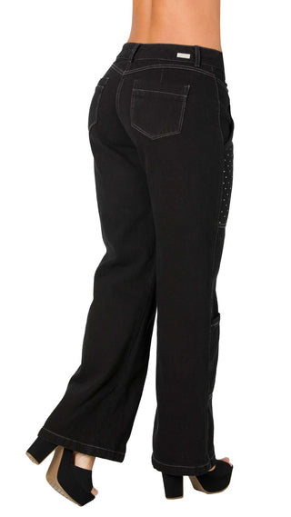 Jeans Rigido Bota Recta 52755PDR-B - Negro