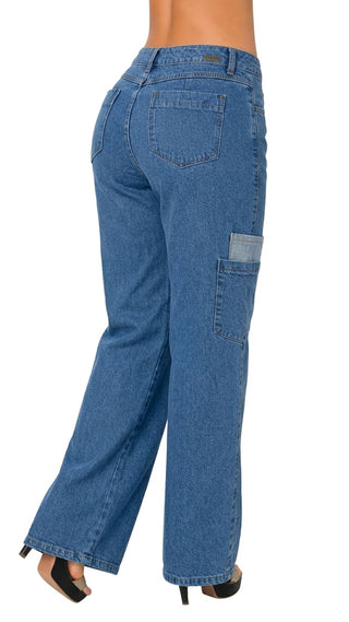 Jeans Rigido Bota Recta 52780PDR-B - Azul