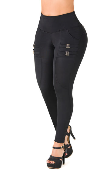 Leggings LevantaCola Faja Interna CHNT 7L897BPCP-N - Negro