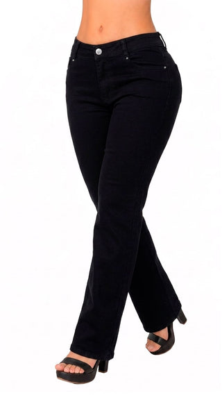 Jeans Clasico Bota Recta 52774PDR-B - Negro