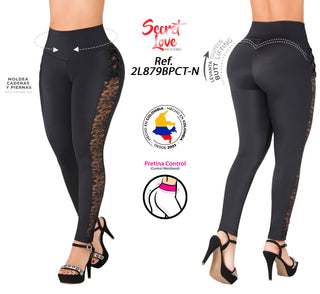 Leggings LevantaCola Pretina Control Secret Love 2L879BPCT-N - Negro
