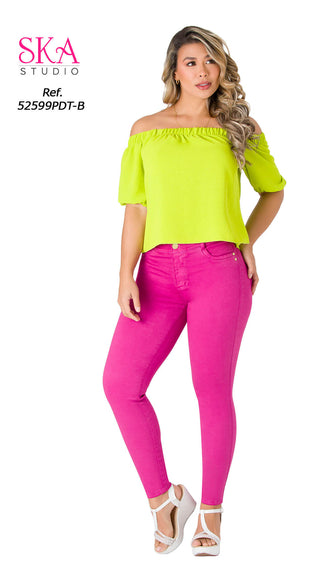 Jean Levanta Cola Skinny CHNT 52599PDT-B - Fucsia