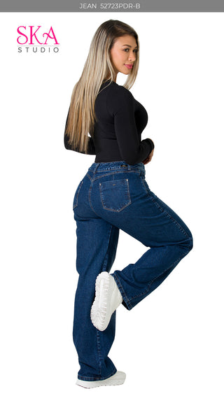 Jeans Rigido Levantacola 52723PDR-B	 - Azul Oscuro