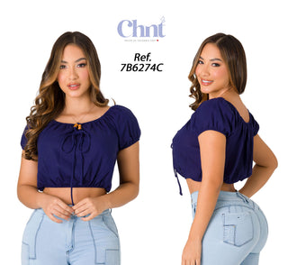 Crop Top 7B6274C - Azul