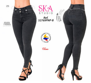 Jean Recto Tiro Alto Realza Silueta 52769PNP-B
