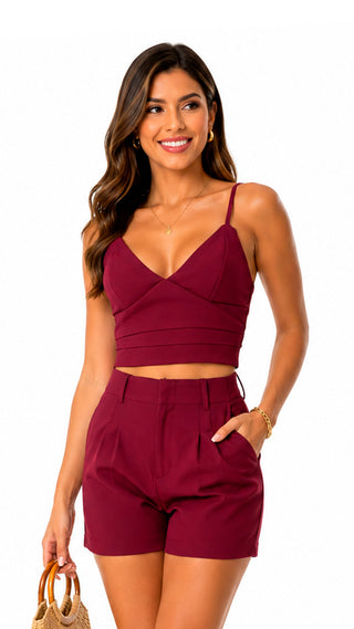 Conjunto Short 5V7114LMN	 - Vinotinto