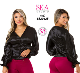 Blusa Manga Larga 5B2962B - Negro