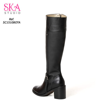 Botas En Cuero Caña Alta 5C1510BOTA - Negro