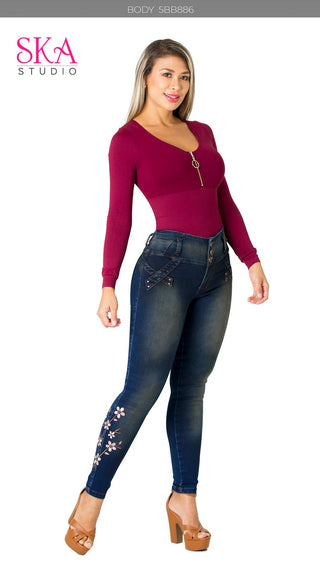 Body Control sin Costura 5BB886 - Vinotinto