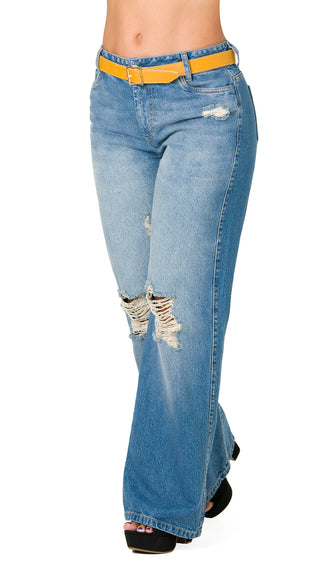 Jeans Rigido 52711DPDR-B - Azul Medio