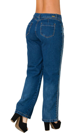 Jeans Rigido Bota recta 52746PDR-B	 - Azul