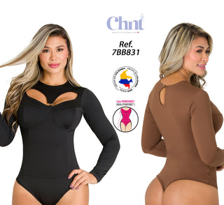 Body Manga Larga 7BB831 - Cafe