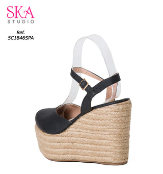 Plataforma Yute 5C1846SPA - Negro