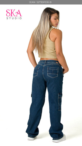 Pantalon Bota Recta 52730PDR-B	 - Azul Oscuro