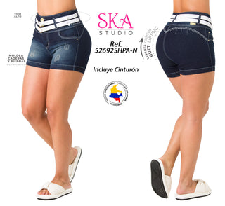 Short Levantacola Con Cinturón Incluido 52692SHPA-N - Petroleo