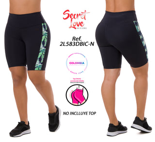 Jaycee Shorts Leggins Estampado Control Abdomen 2L583DBIC-N - Negro