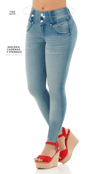 Cris Jeans Levantacola Bota Skinny 50978PAP-N - Azul claro - Ska studio