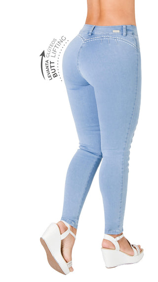 Jean Levanta Cola Skinny Ska 52603PDT-N - Azul Claro