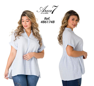 Blusa Holgada 4B6174B - Azul