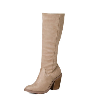 Botas Largas Con Tacón Ancho 5C1762BOTM - Beige