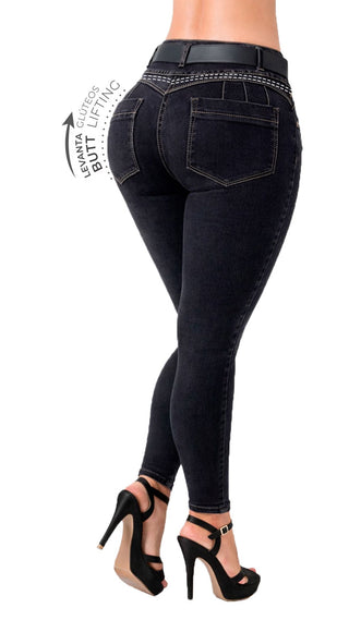 Jeans Levantacola 52760PAT-B - Gris