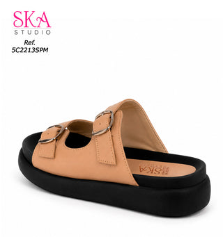 Sandalia Plana 5C2213SPM - Camel