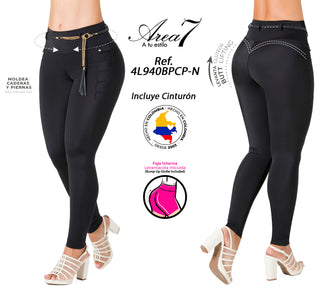 Legging Levantacola con Cadena 4L940BPCP-N - Negro