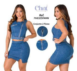 Conjunto Falda Mini 7V6325FAMN - Azul