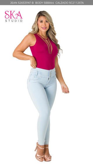 Body Con Transparencia 5BB844 - Vinotinto