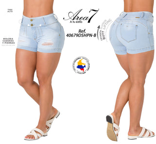 Short Levanta Cola Area7 40679DSHPN-B - Azul Claro