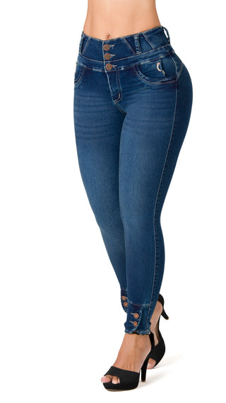 Jean Levantacola 3 Botones 52613PAT-N - Azul Oscuro