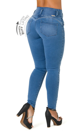Jeans Levantacola 71408PAP-B - Azul Medio